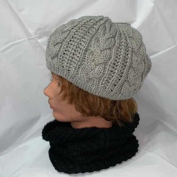 Joe Boxer Light Gray Knit Beanie - Picture 2 of 6